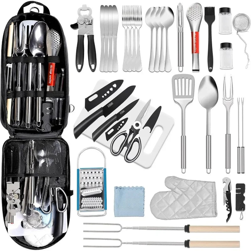 Camping Cookware 35 Piece Outdoor Kitchen Gear Set
