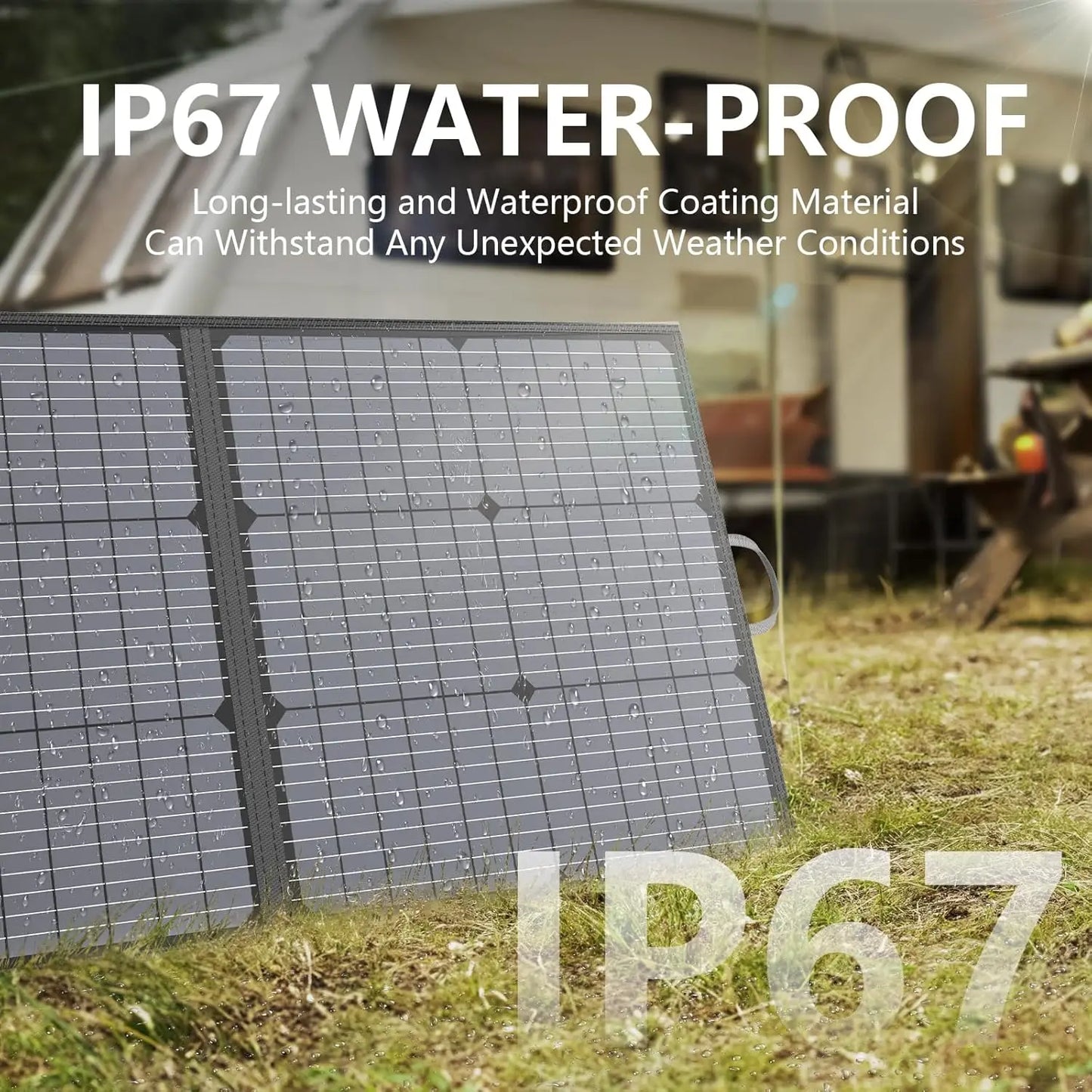 MHPOWOS 220W Portable Foldable Waterproof Solar Panel For Power Station