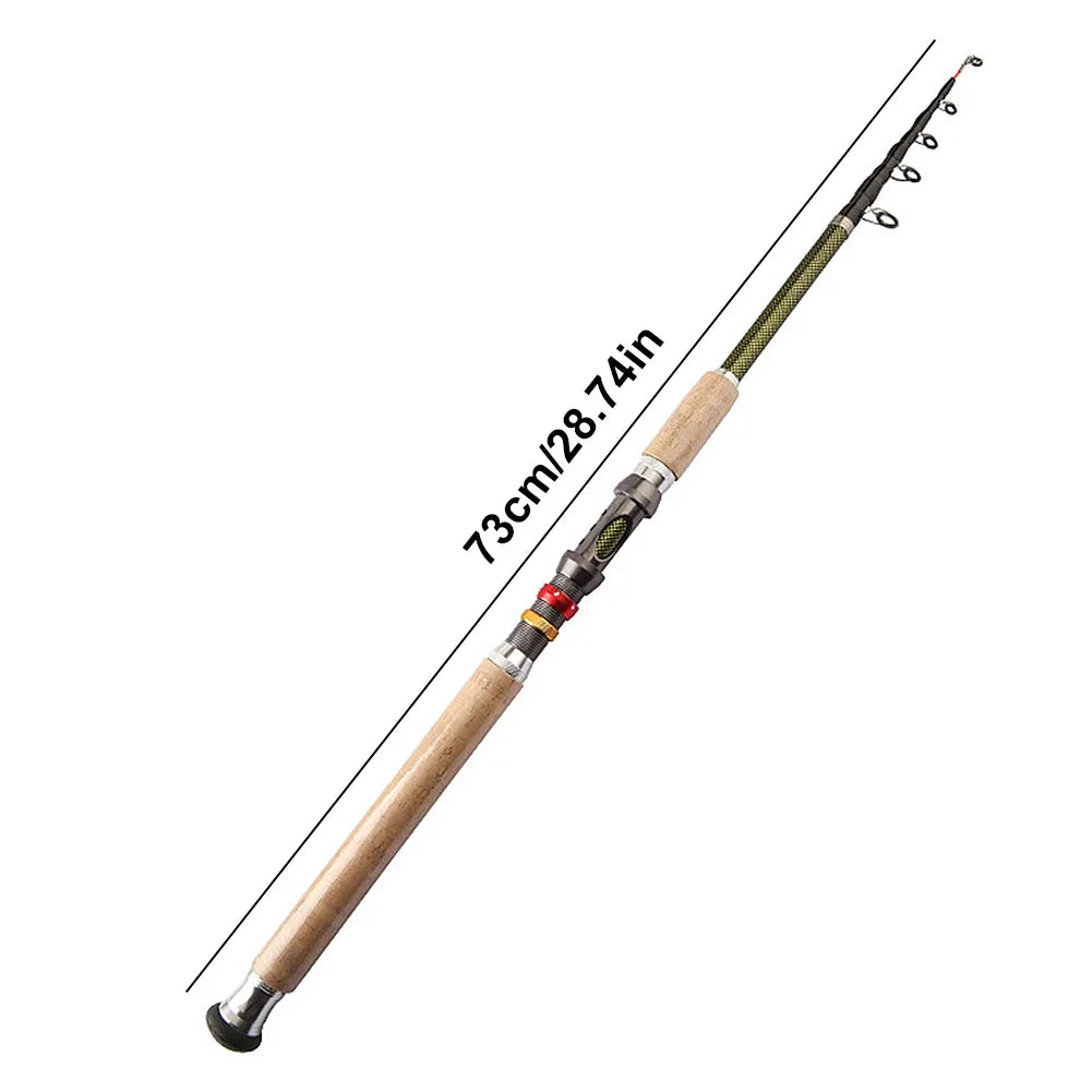 VKTECH Carbon Fiber Telescopic Fishing Rod 1-6lb Power