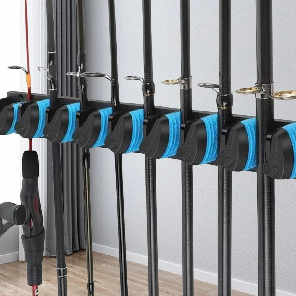 Wall Mounted Fishing Rod Holder For Vertical And Horizontal Storage