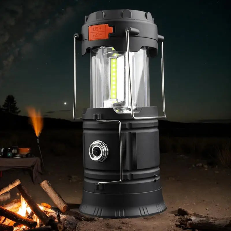 Rechargeable Solar Camping Lantern 1200mAh Hand Crank Emergency Light