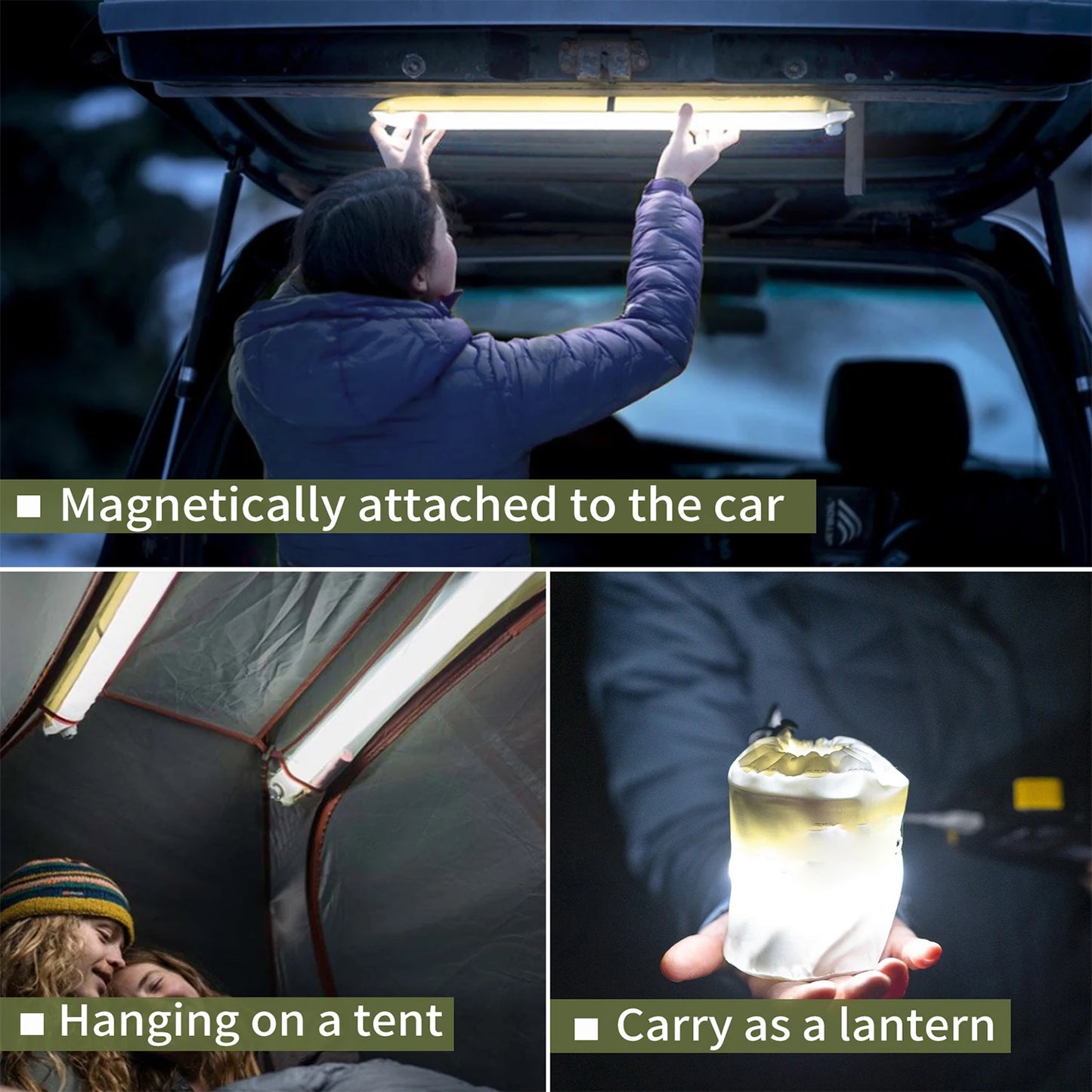 Selorss Rechargeable Portable Camping Light 2000mAh Waterproof Tent Lamp