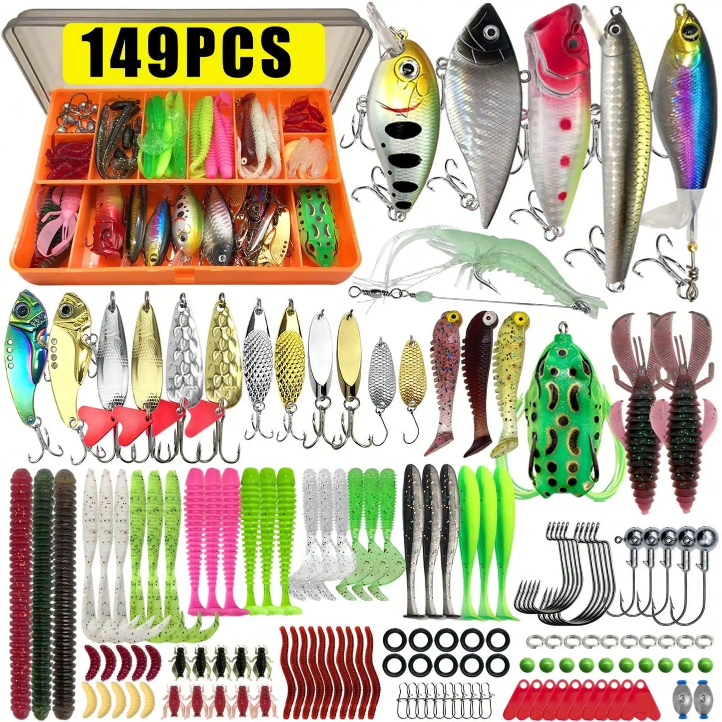 Mixed Fishing Lure Set Tackle Box Bait Kit For Angling