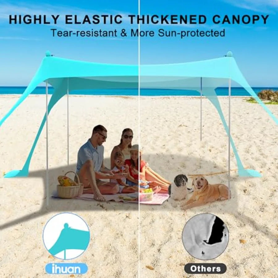 Beach Tent Sun Shelter UPF50 Plus Setup Outdoor Shade Canopy
