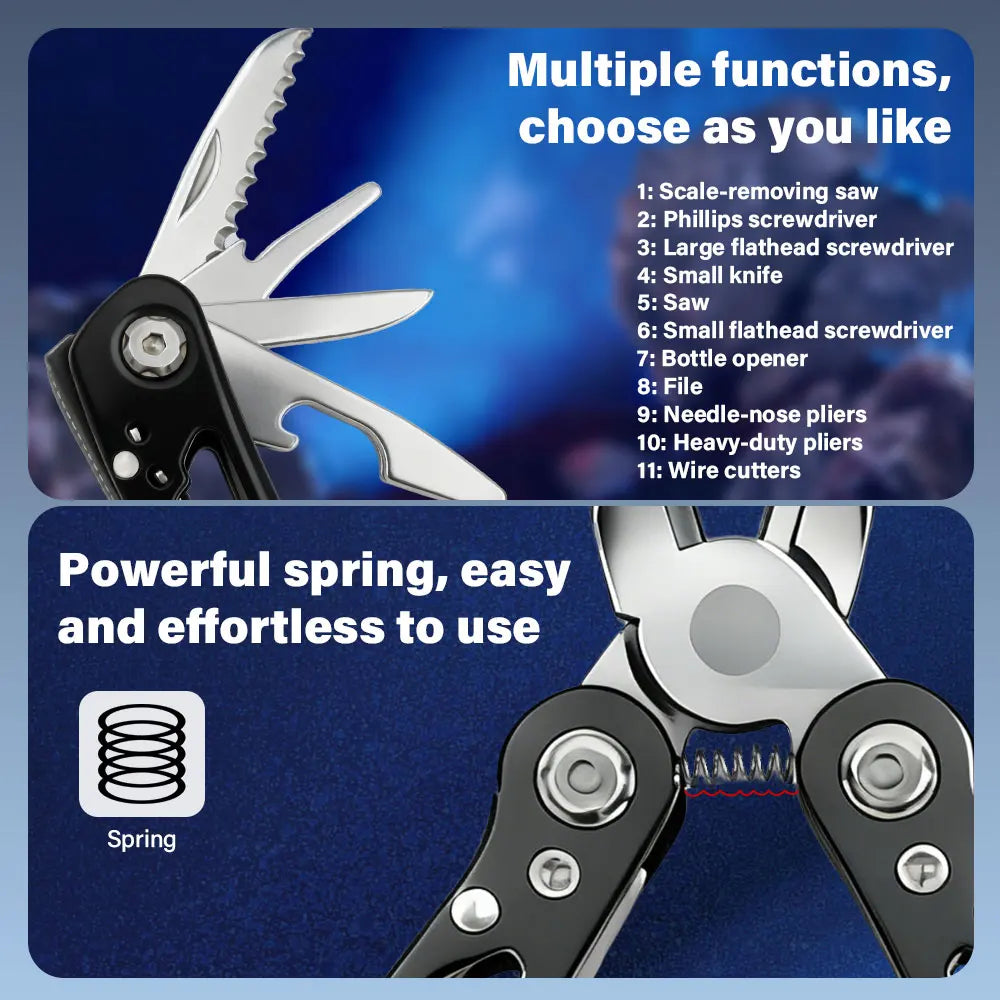 Folding Multi Tool Pocket Knife Pliers for Outdoor Survival