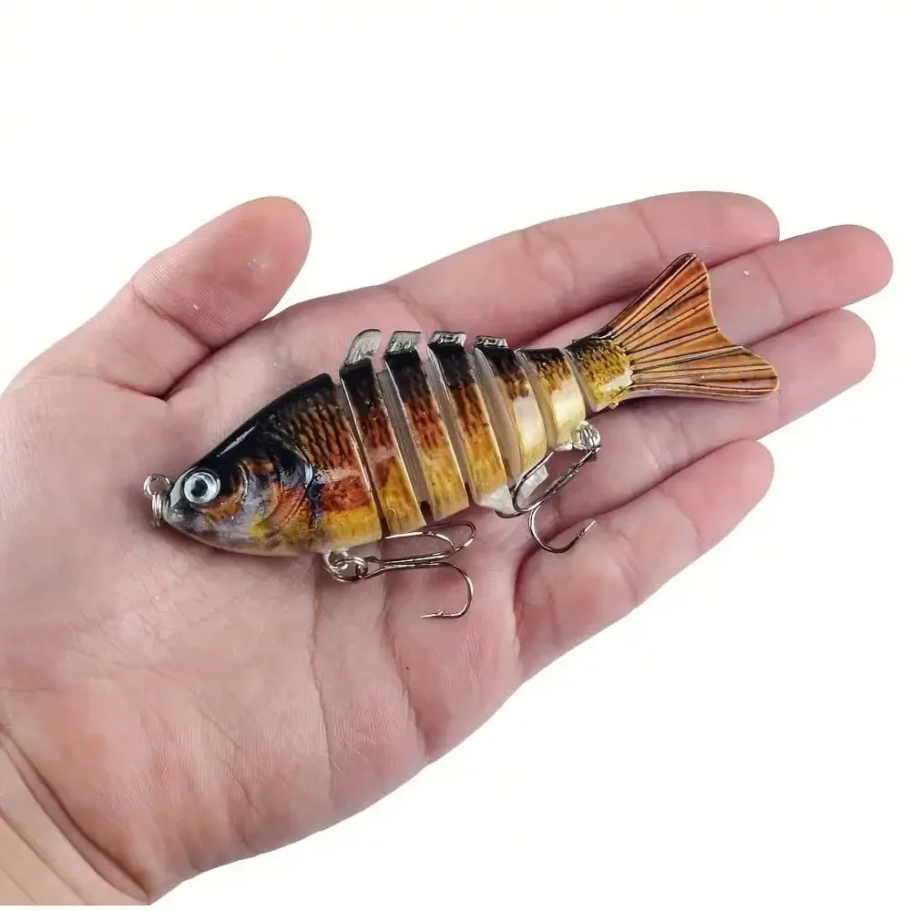 Five Piece Multi Jointed Swimbait Lures Set Seven Segment Style