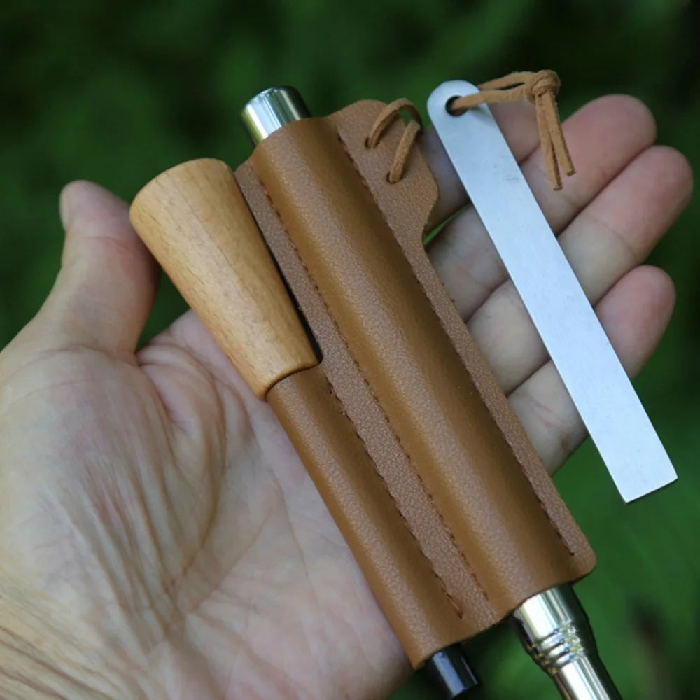 Iron Magnesium Fire Starter Kit 4 Piece Survival Set