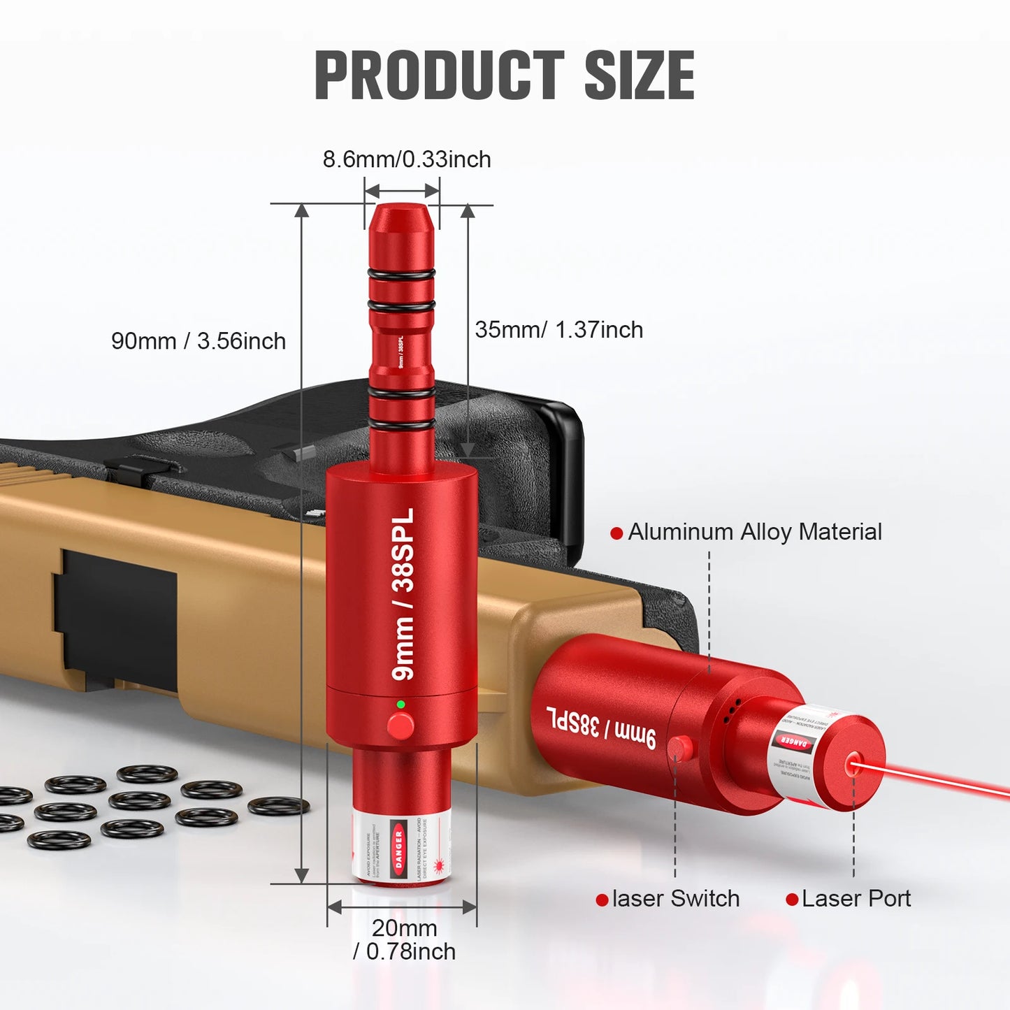 Dual Purpose 9mm 38SPL Laser Trainer With Smart Feedback Rechargeable