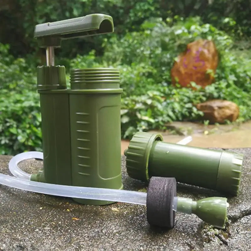 Emergency Survival Water Filter Hand Pump For Outdoor Hiking And Camp