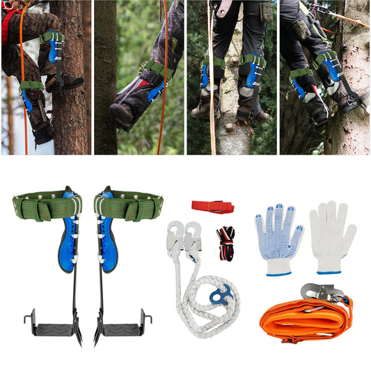 Tree Climbing Spikes Kit Arborist Harness 220 Pounds