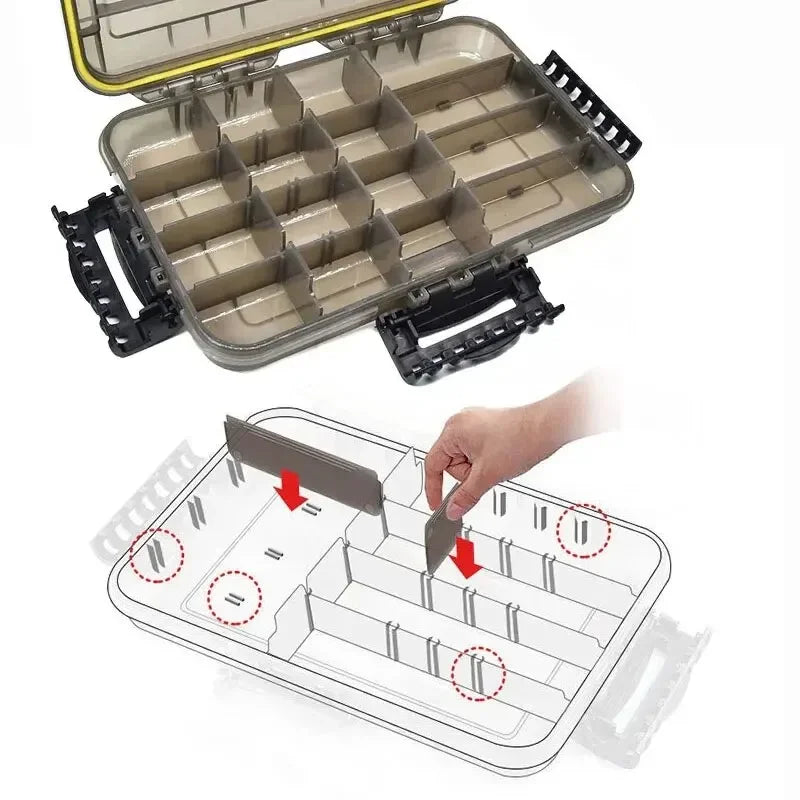 Waterproof Fishing Tackle Box Large Capacity Storage Organizer