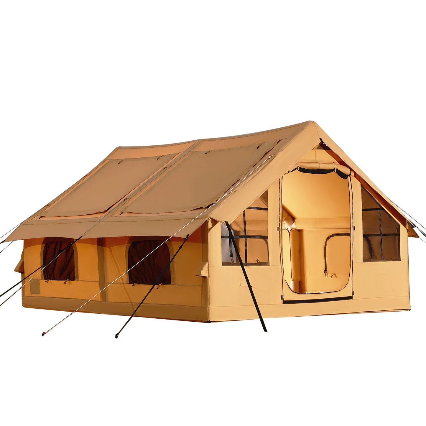 SucceBuy Inflatable Camping Tent With Skylights And Mesh Windows