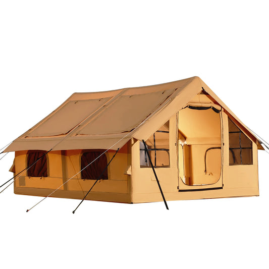 SucceBuy Inflatable Camping Tent With Skylights And Mesh Windows
