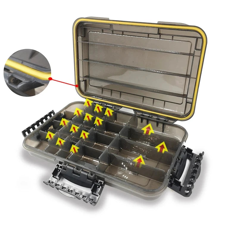 Waterproof Fishing Tackle Box Large Capacity Storage Organizer