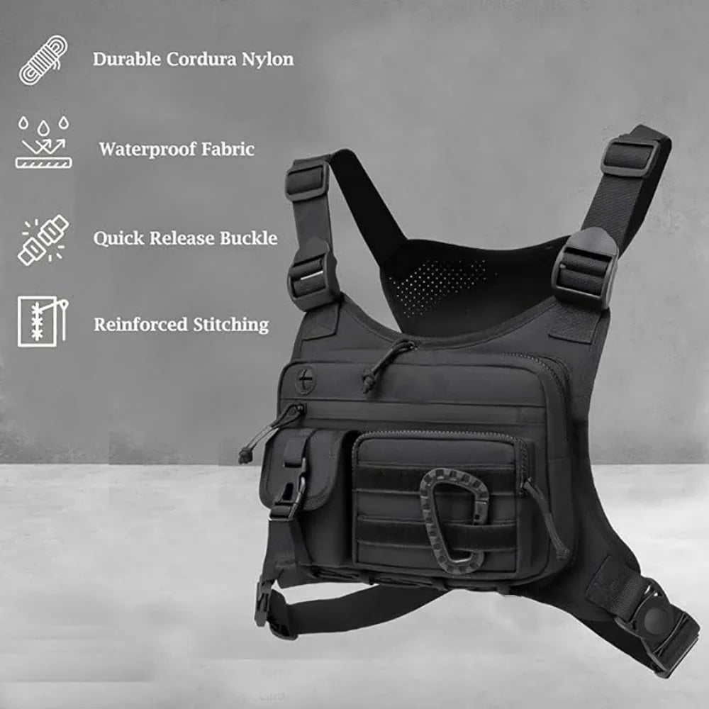 Outdoor Chest Rig Vest Bag for Running Hiking and Travel