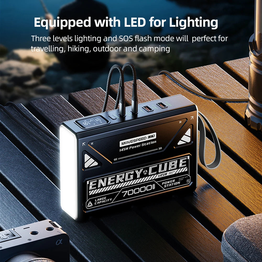 LED Camping Lantern 70000mAh Battery Power Bank For Outdoors