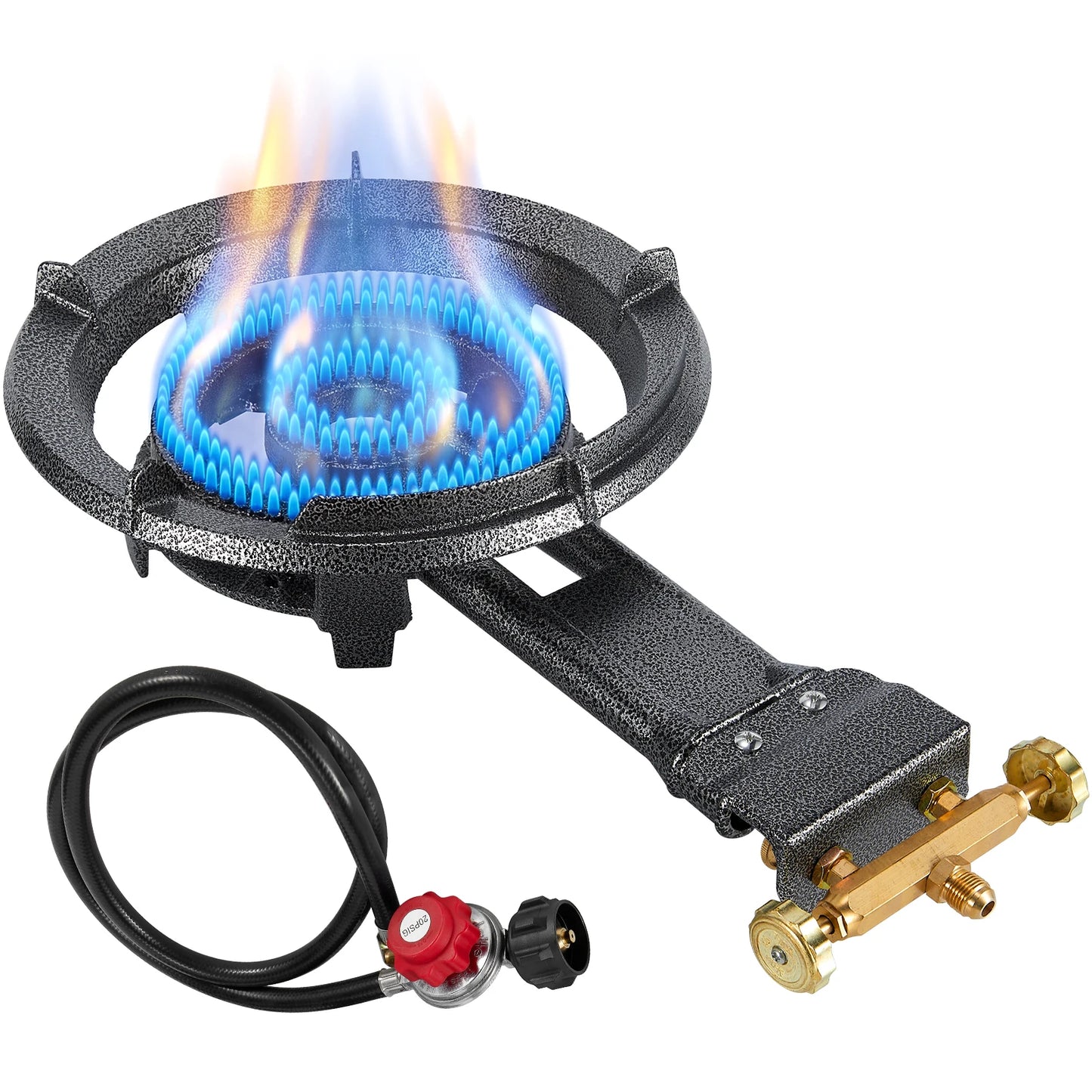 90,000 BTU Propane Wok Burner Outdoor Heavy Duty Cast Iron