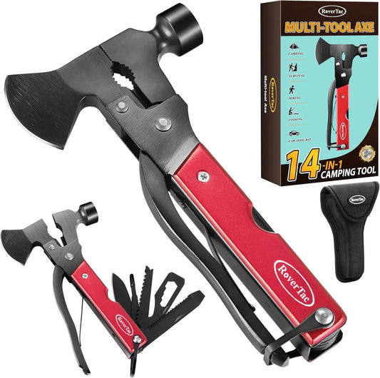 Multitool Camping Axe With Knife Hammer Saw 14 In 1