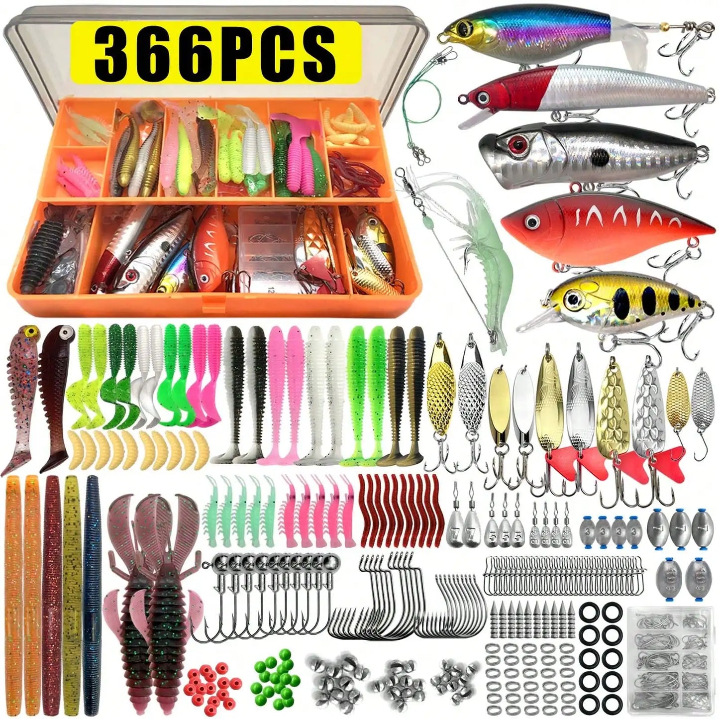 Mixed Fishing Lure Set Tackle Box Bait Kit For Angling