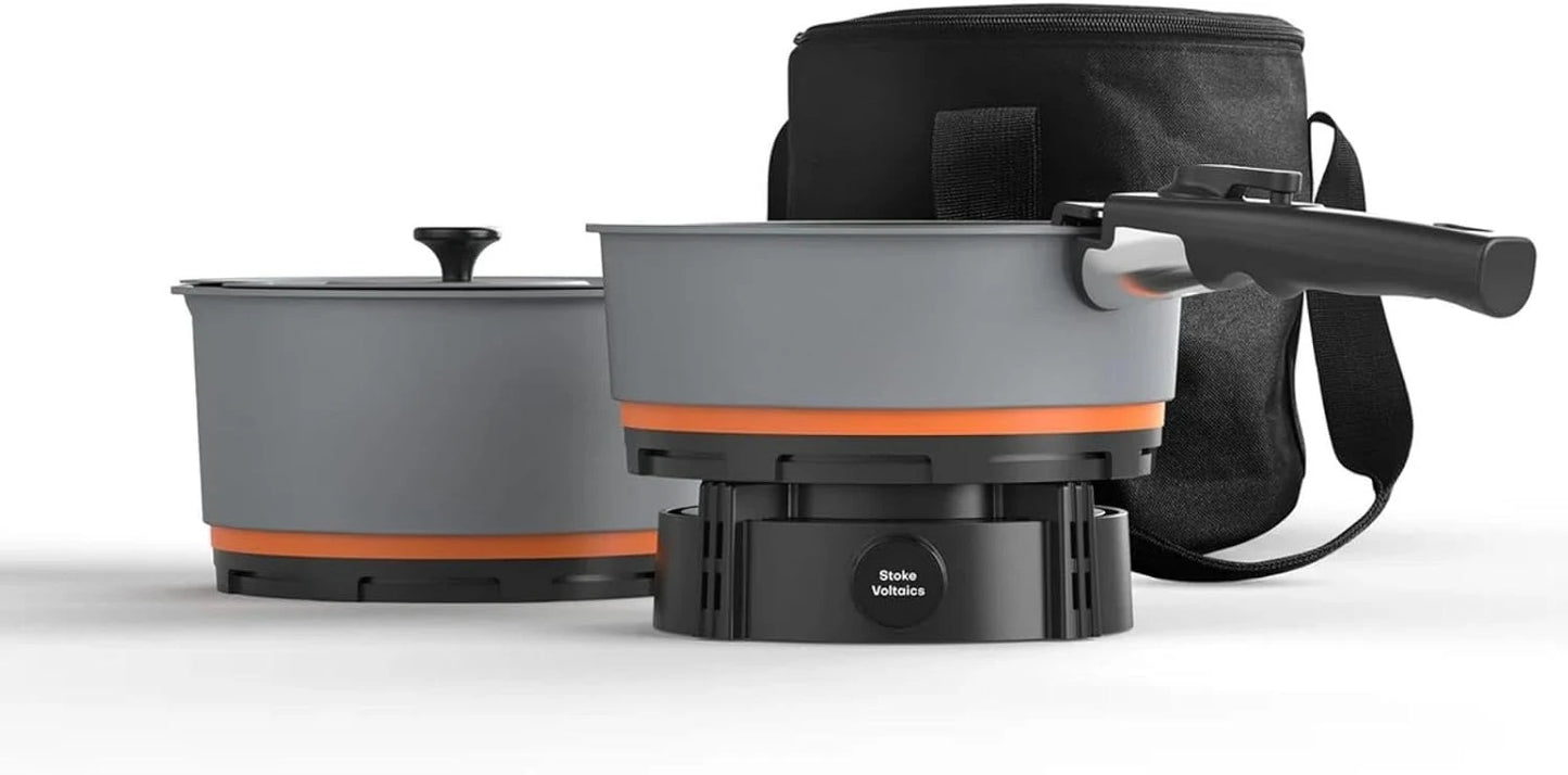 Electric Camping Stove 200-1000W With Pan And Pot Portable RV