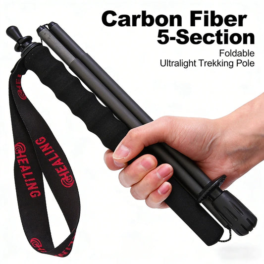 OKHEALING Ultralight Carbon Fiber Trekking Poles For Hiking