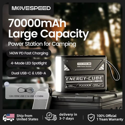 LED Camping Lantern 70000mAh Battery Power Bank For Outdoors