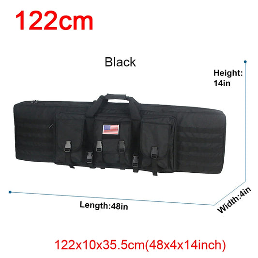LQARMY Tactical Double Rifle Case Molle Rifle Bag Sniper Airsoft