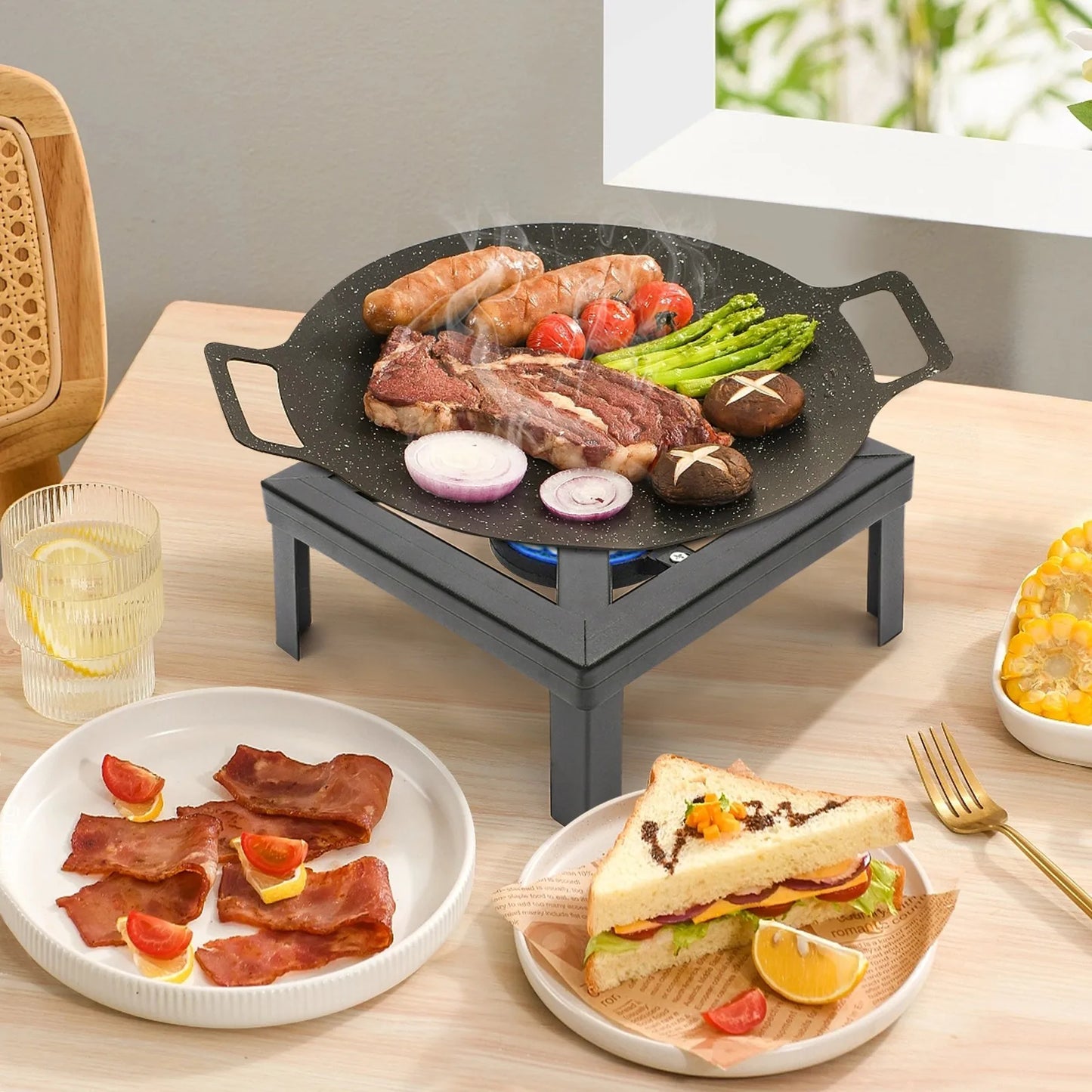 Outdoor Gas Stove Propane Cooker 8000W Adjustable 0 to 10PSI