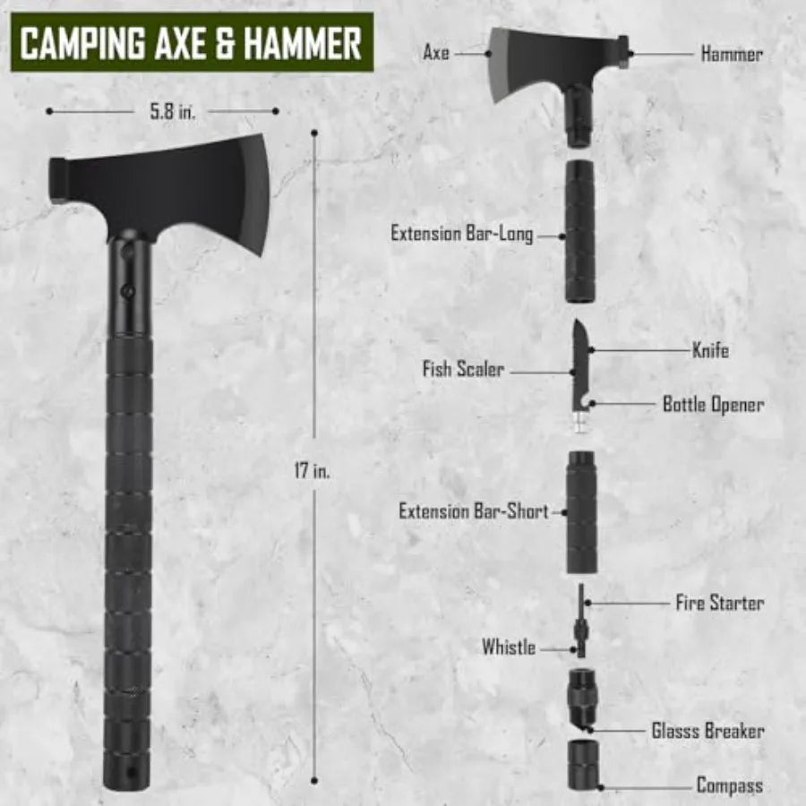 Survival Kit 268 Pcs Emergency Gear With First Aid Kit Camping Axe Headlamp