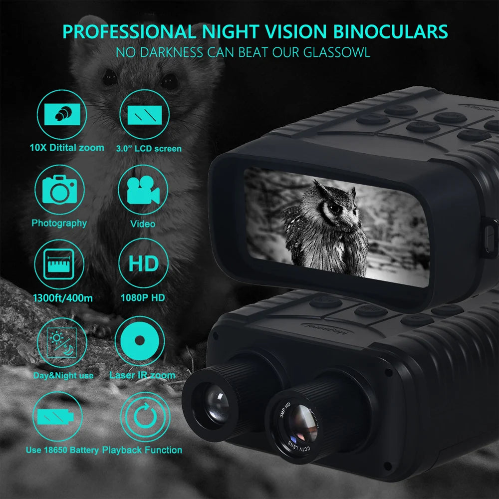 Megaorei Infrared Night Vision Binocular 10x Digital Zoom 400m 1300ft Range