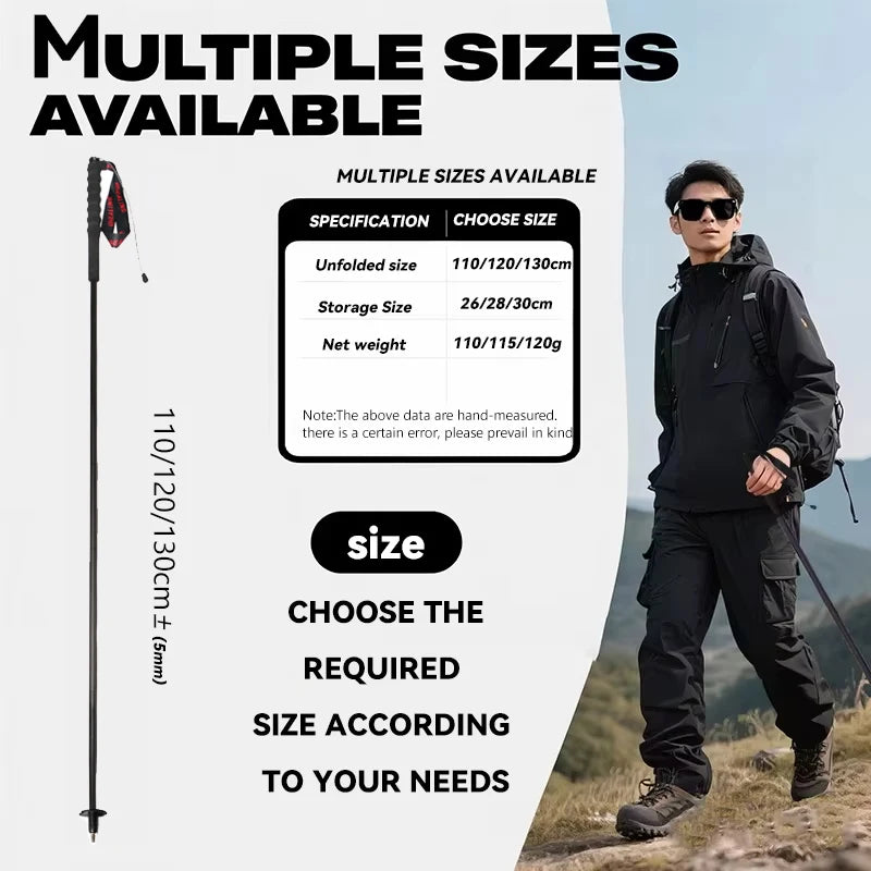 OKHEALING Ultralight Carbon Fiber Trekking Poles For Hiking
