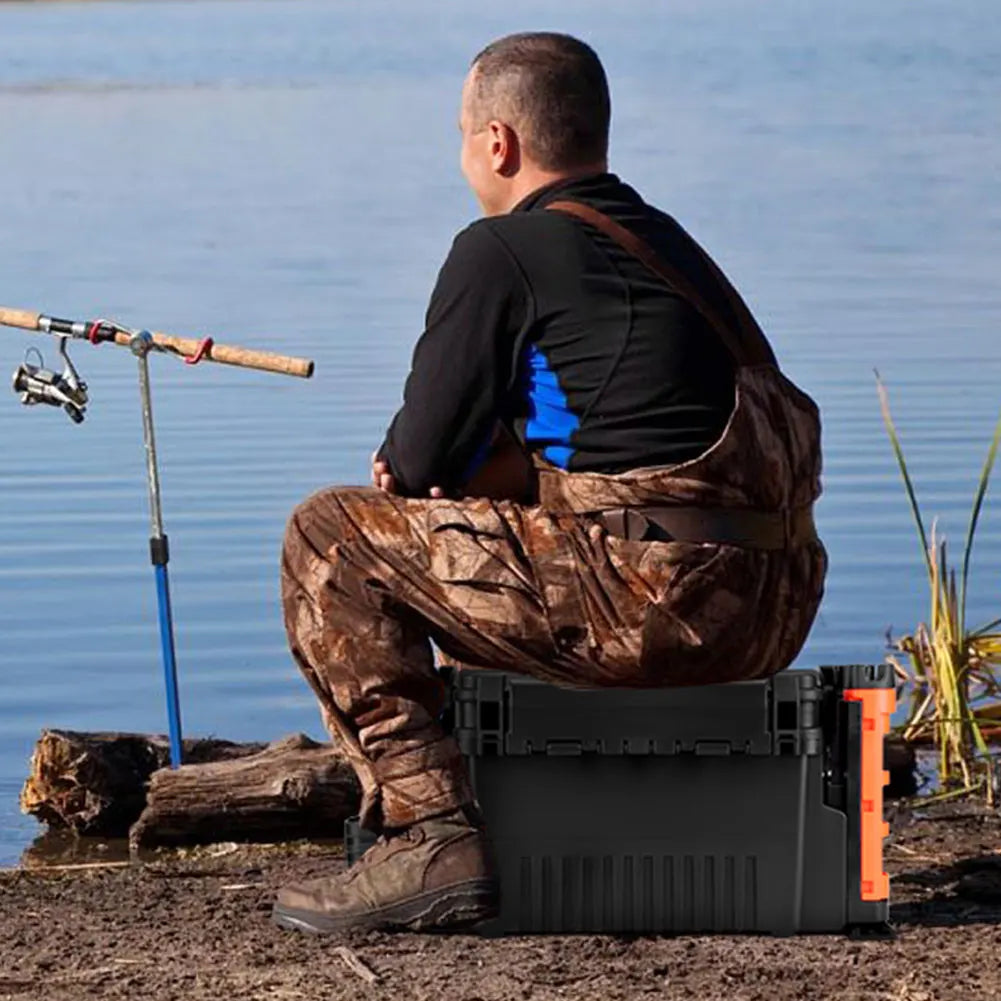 Portable Fishing Tackle Box 2 Tier Lure Hook Storage Case