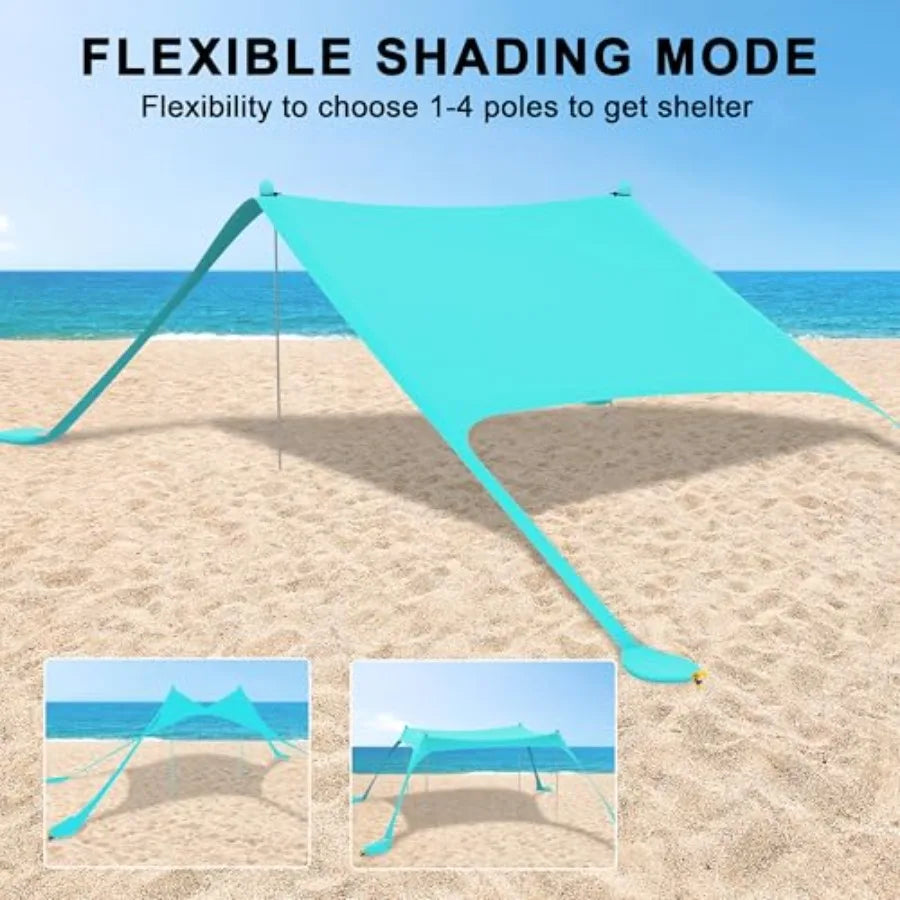 Beach Tent Sun Shelter UPF50 Plus Setup Outdoor Shade Canopy