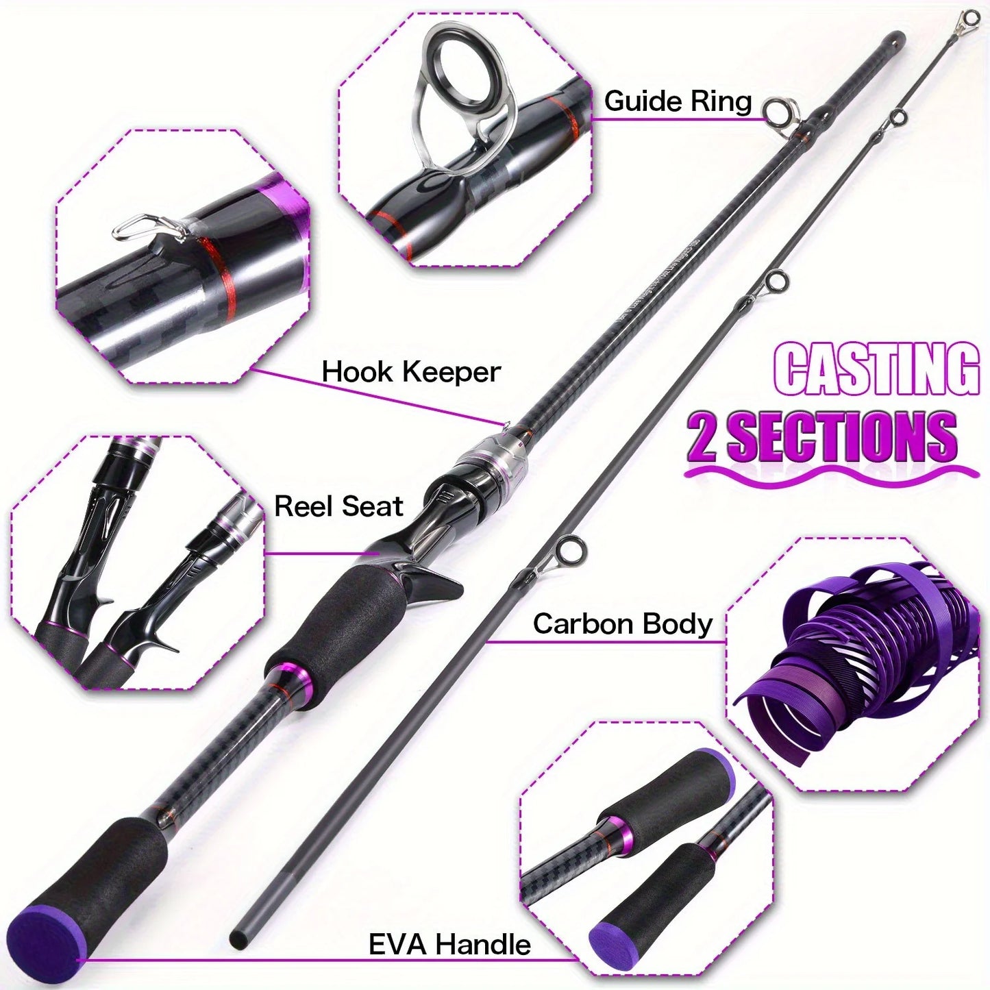 FridayInFishing Telescopic Fishing Rod Carbon Fiber Long Cast