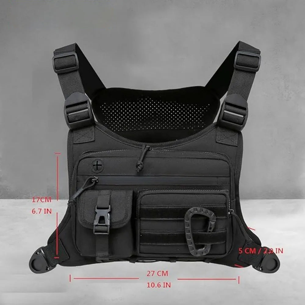 Outdoor Chest Rig Vest Bag for Running Hiking and Travel