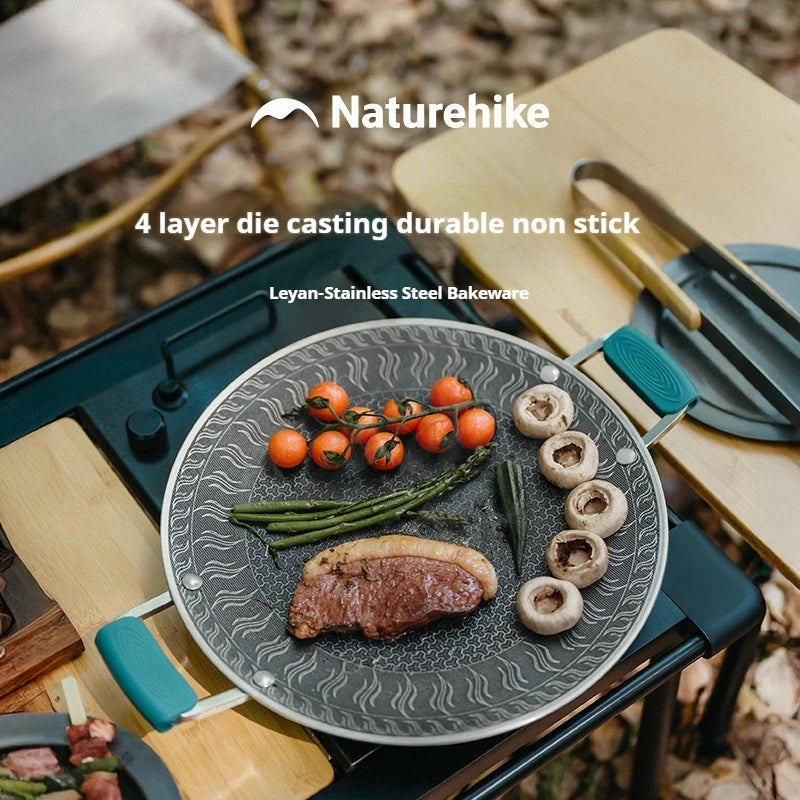 Naturehike Stainless Steel Camping Grill Pan With Honeycomb Plate