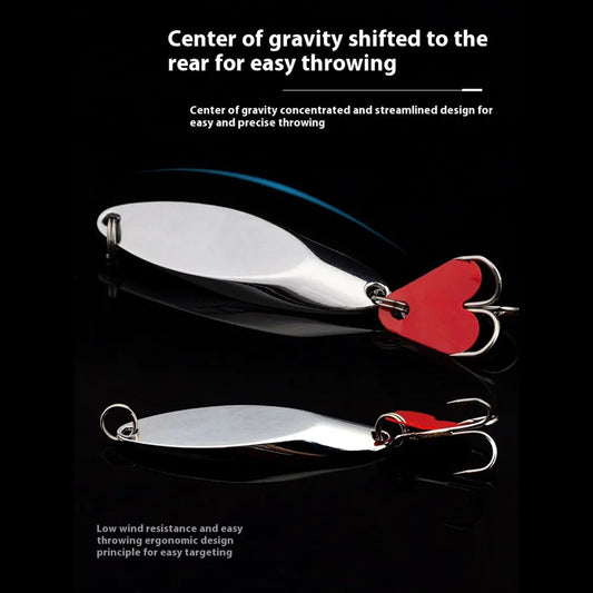 5Pc Metal Jig Spoon Spinner Lure Set For Bass Pike