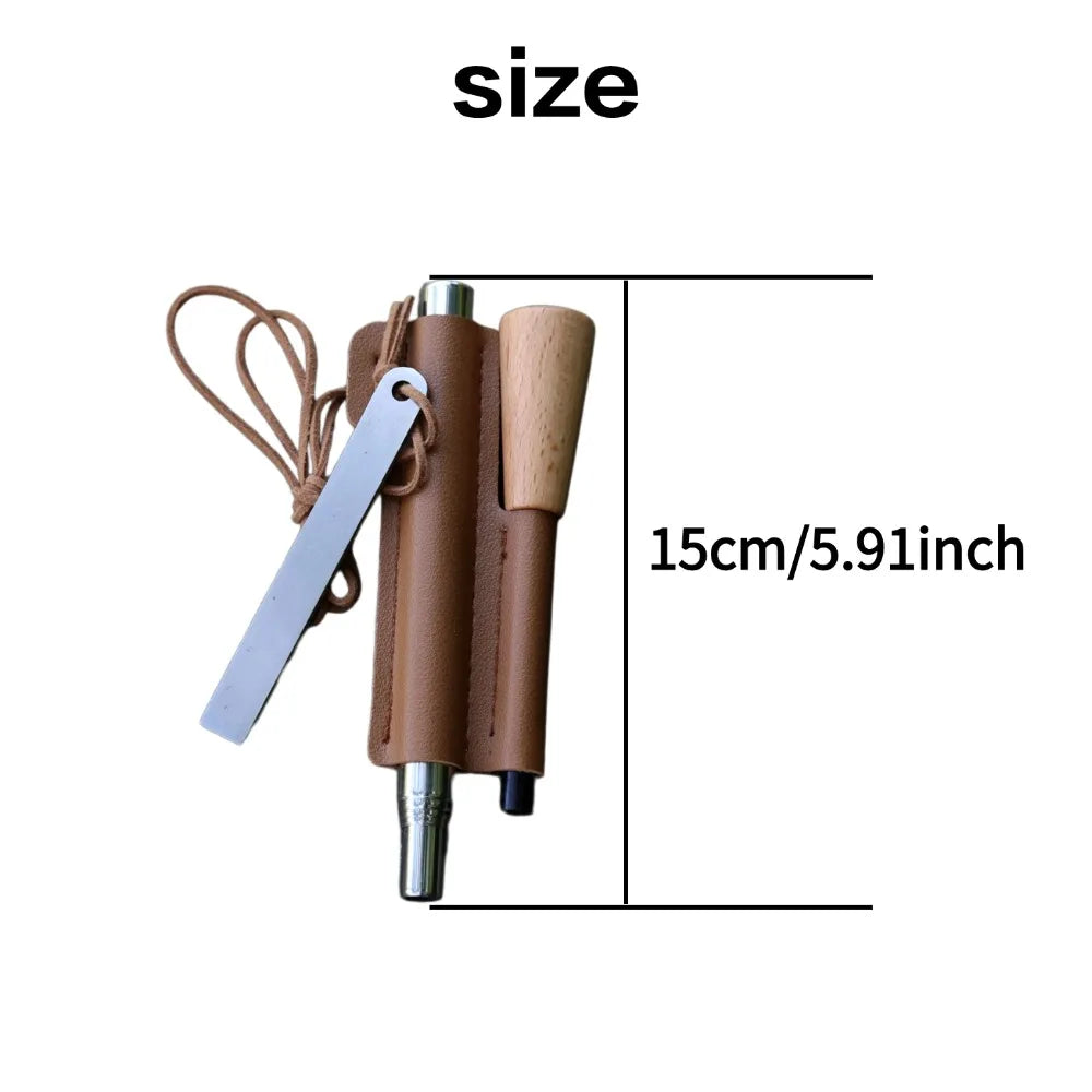 Iron Magnesium Fire Starter Kit 4 Piece Survival Set
