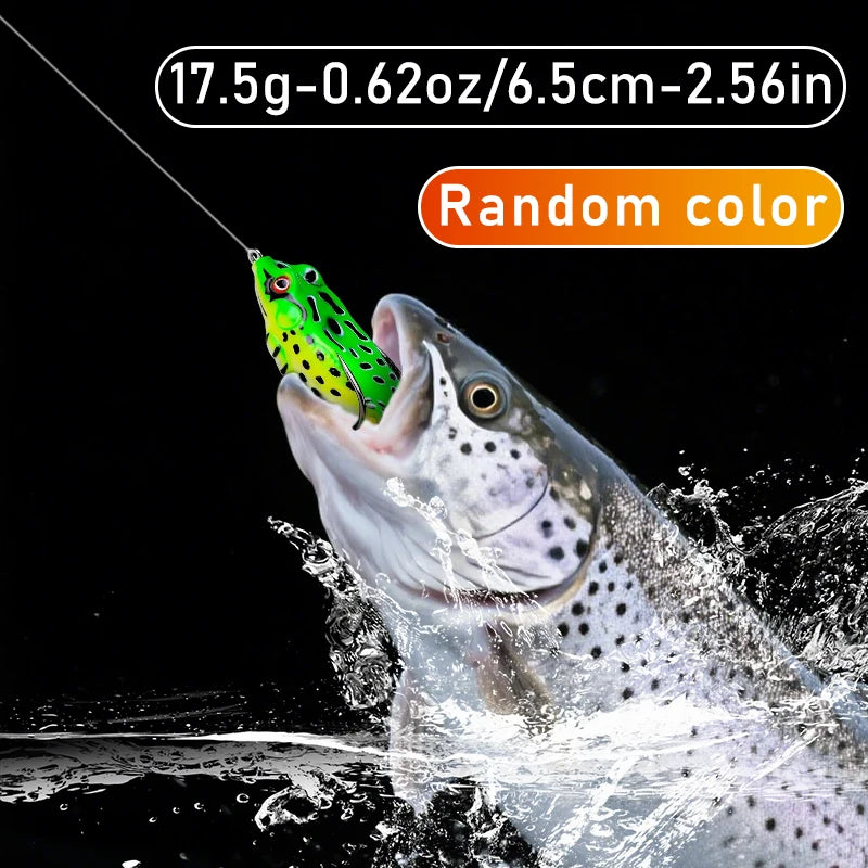 Frog Shape Soft Tube Lure 10Pcs With Hooks Topwater
