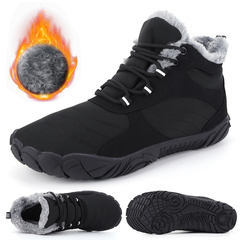 NONE Warm Hike Shoes Non-Slip Fur-Lined for Men and Women