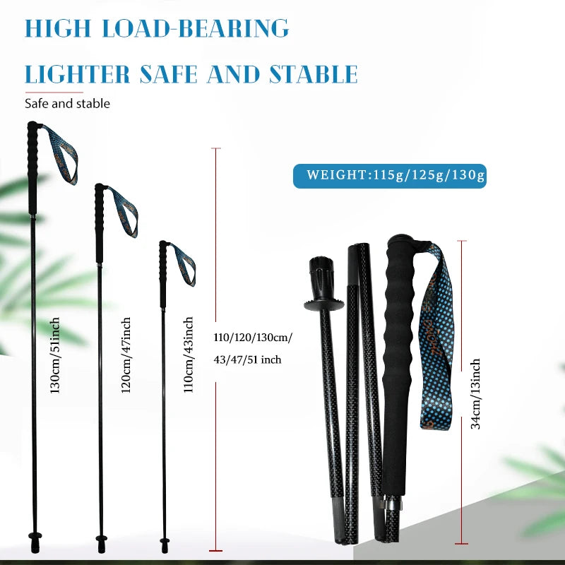 OKHEALING Carbon Fiber Trekking Poles E1 Telescopic