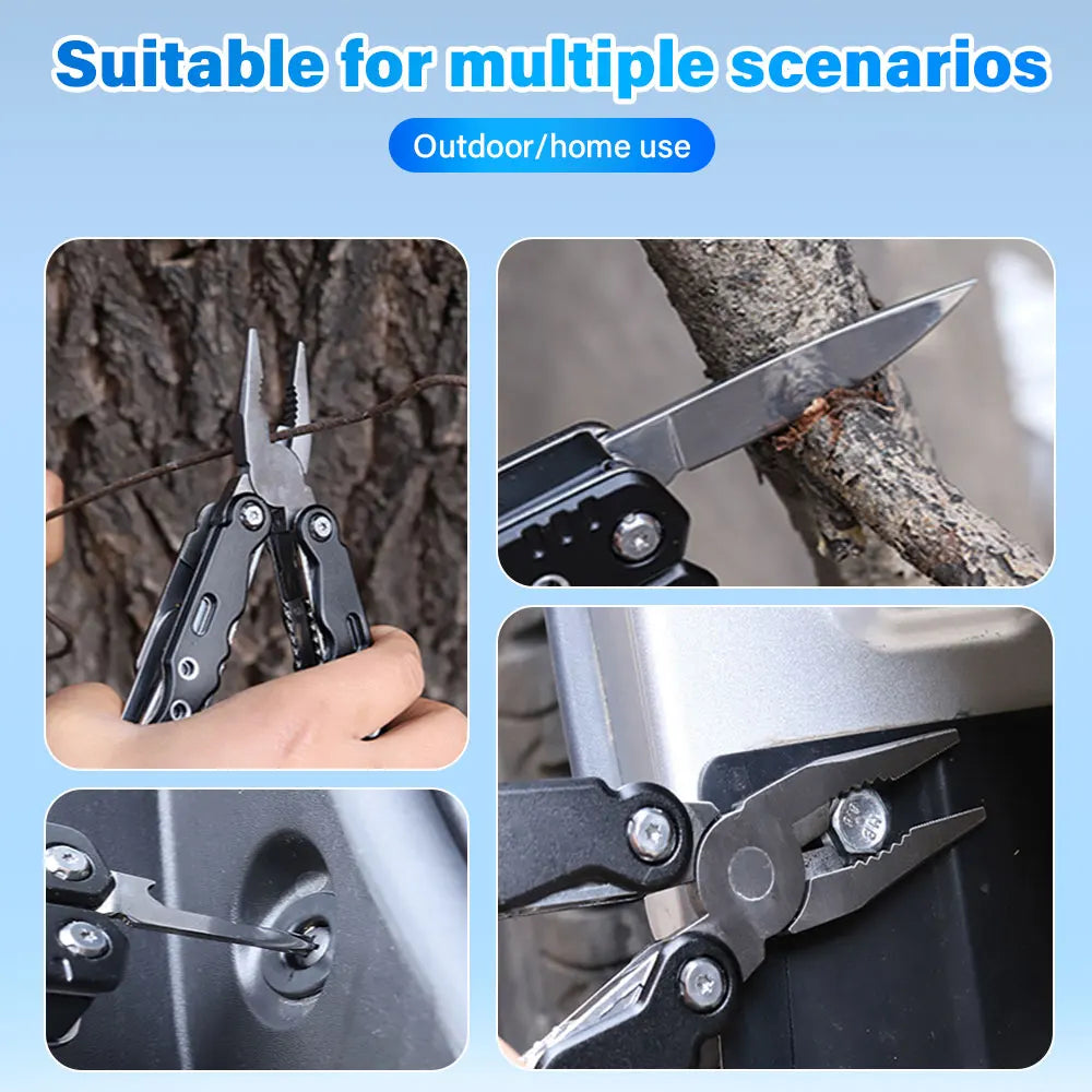 Folding Multi Tool Pocket Knife Pliers for Outdoor Survival