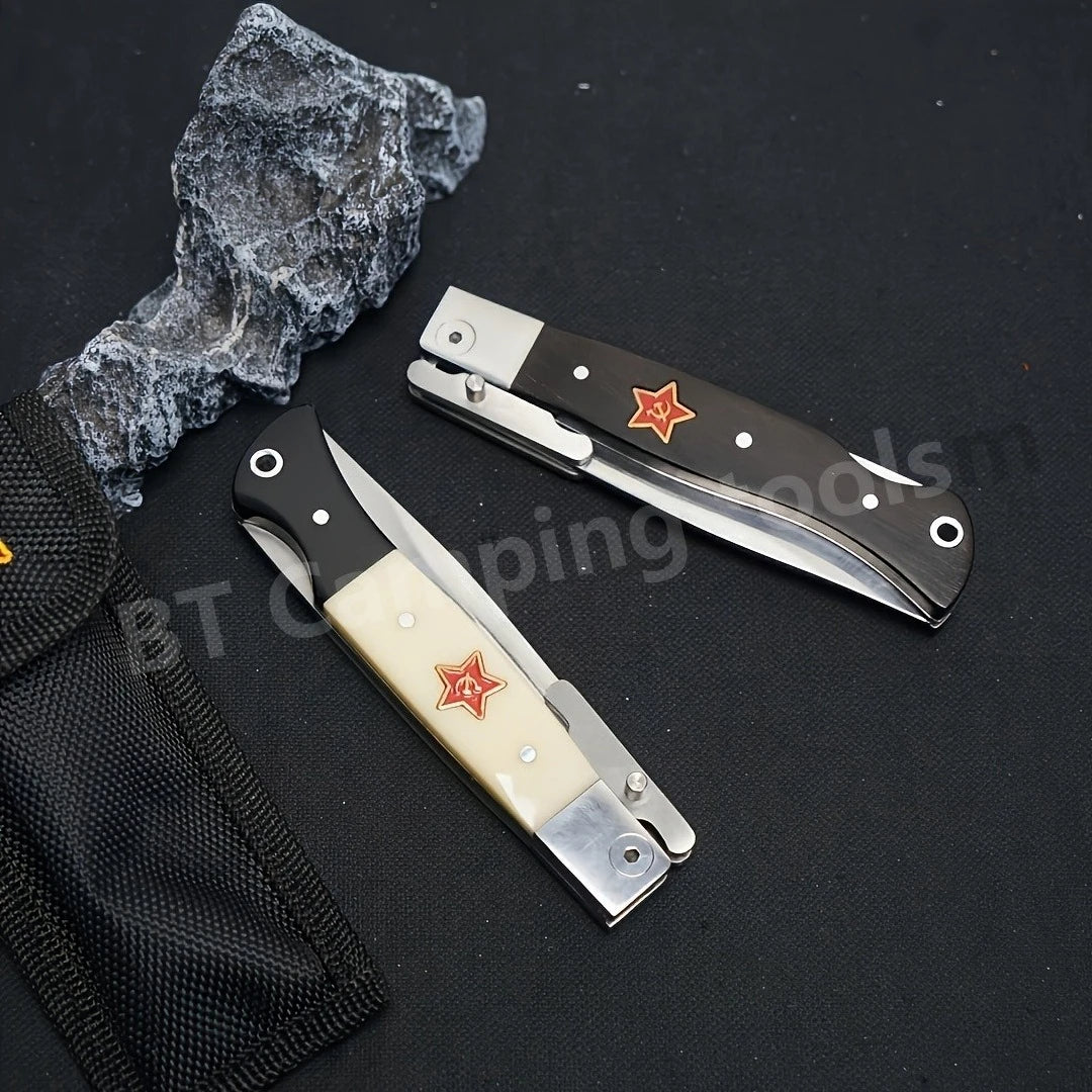 DIY Supplies Stainless Steel Folding Pocket Knife For Outdoor Camping