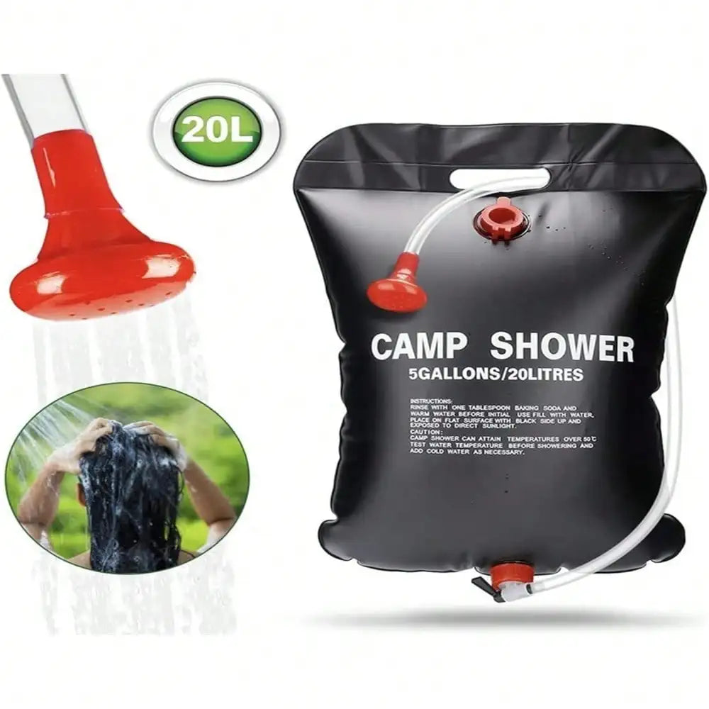 Solar Heating Portable Shower Bag Water Storage for Outdoor Camping