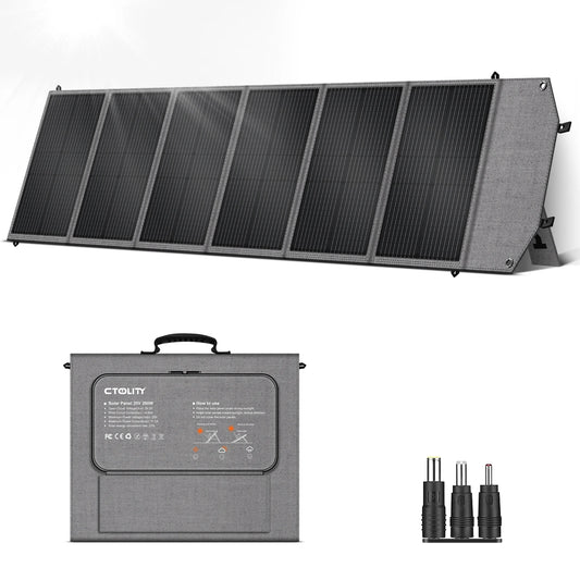 CTOLITY 200W Foldable Solar Panel With USB Type-C Port Outdoors