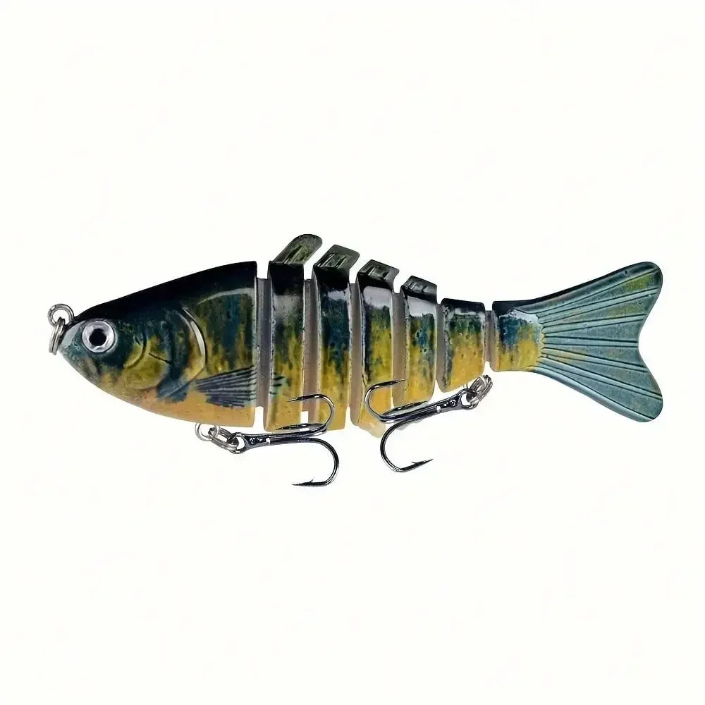 Five Piece Multi Jointed Swimbait Lures Set Seven Segment Style