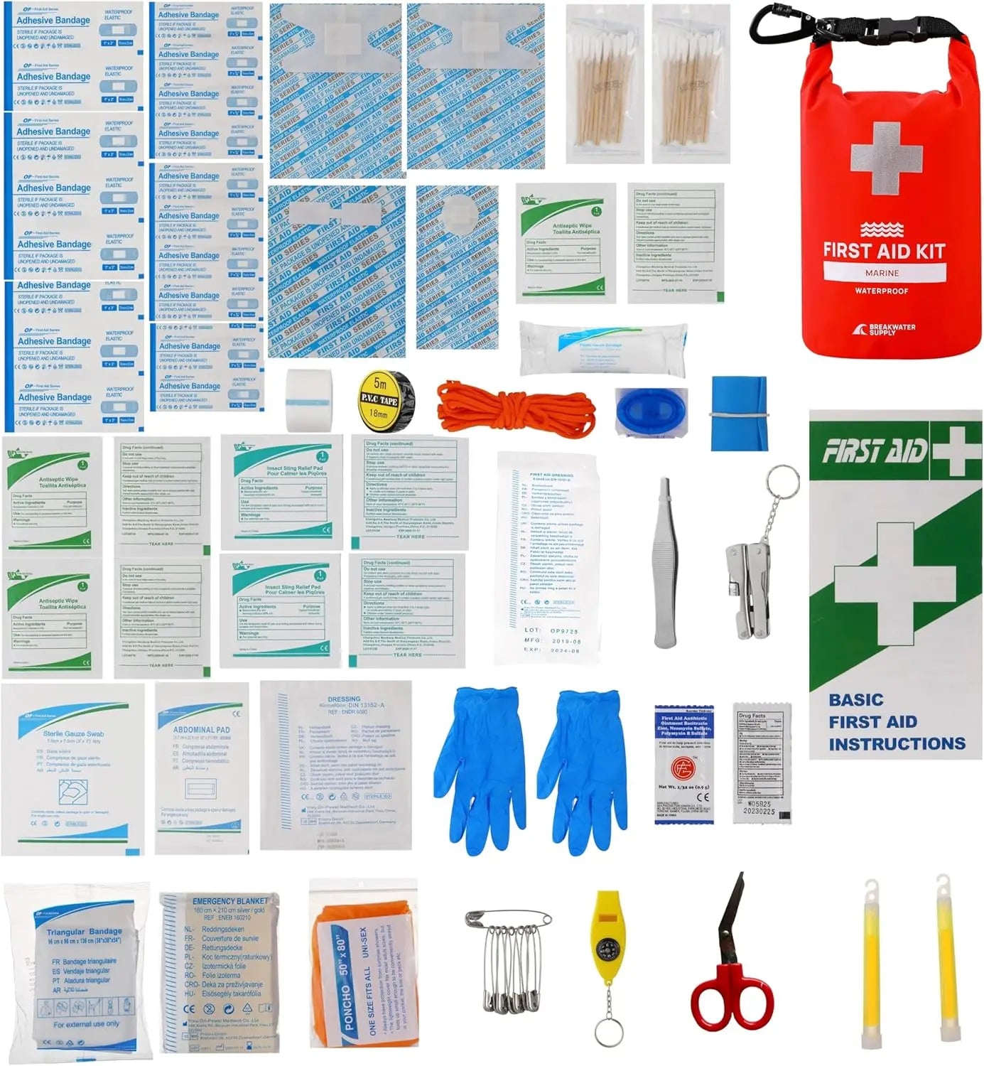 Waterproof First Aid Kit For Boating Camping Fishing