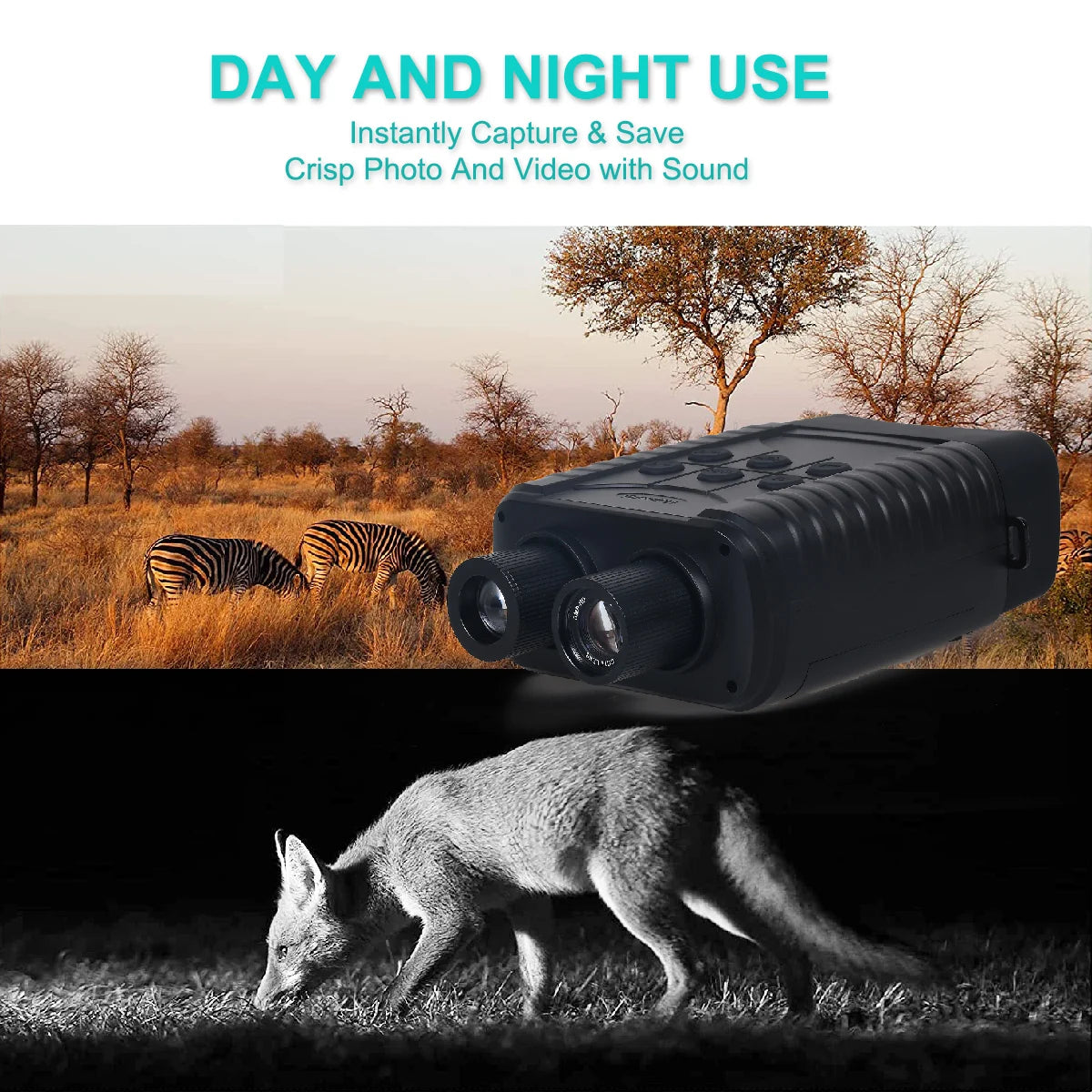 Megaorei Infrared Night Vision Binocular 10x Digital Zoom 400m 1300ft Range