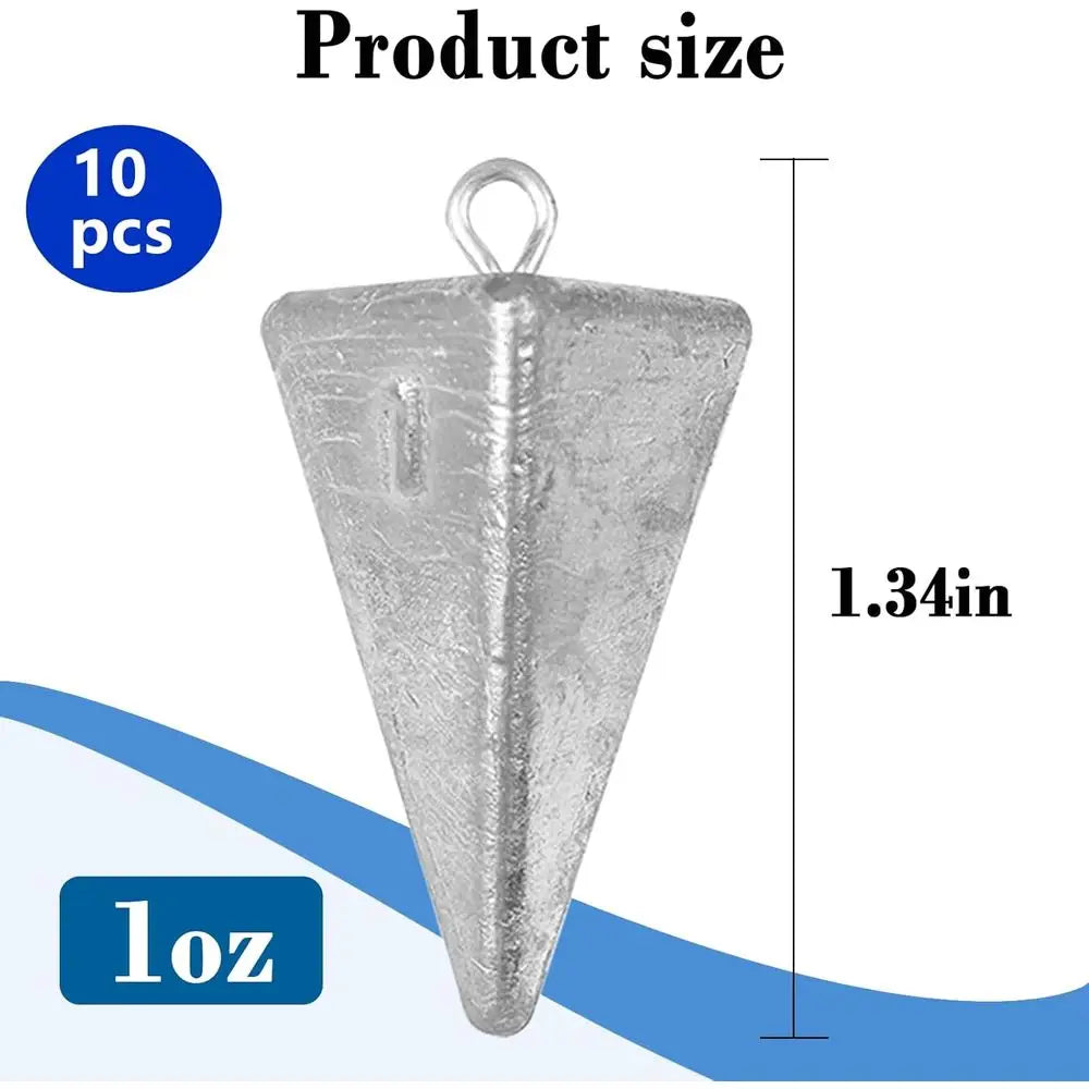 Ocean Saltwater Surf Fishing Pyramid Sinkers Kit for Tackle