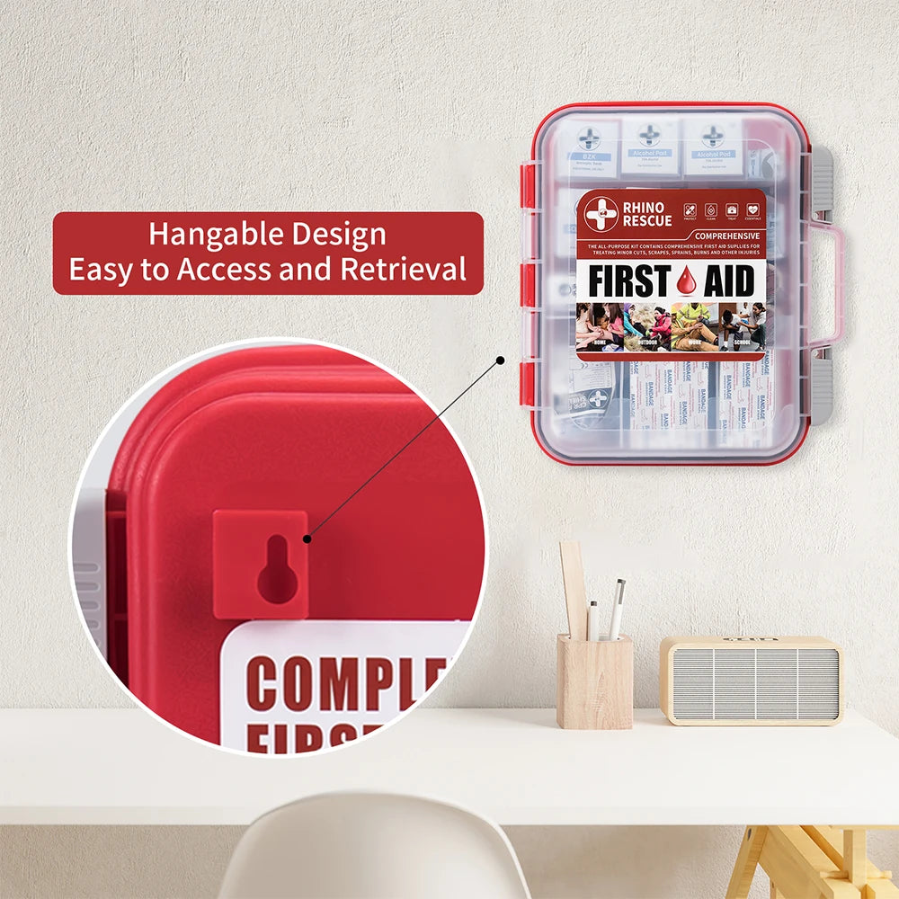 Rhino Rescue 350 Piece All Purpose First Aid Kit OSHA